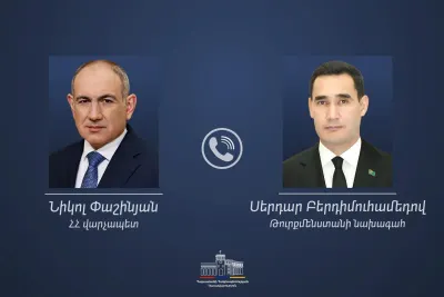 Nikol Pashinyan had a phone conversation with Turkmenistan's President Serdar Berdymukhamedov