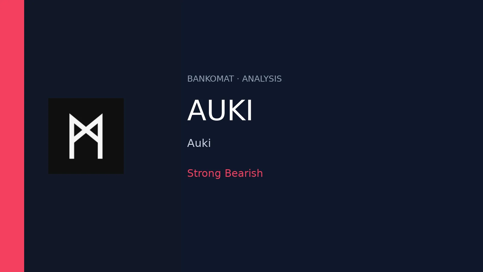 AUKI analysis: strong bearish backdrop with weak higher-timeframe structure