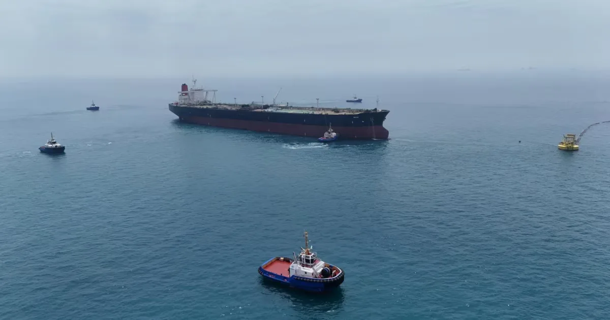 Iranian commercial vessel hit in the Strait of Hormuz