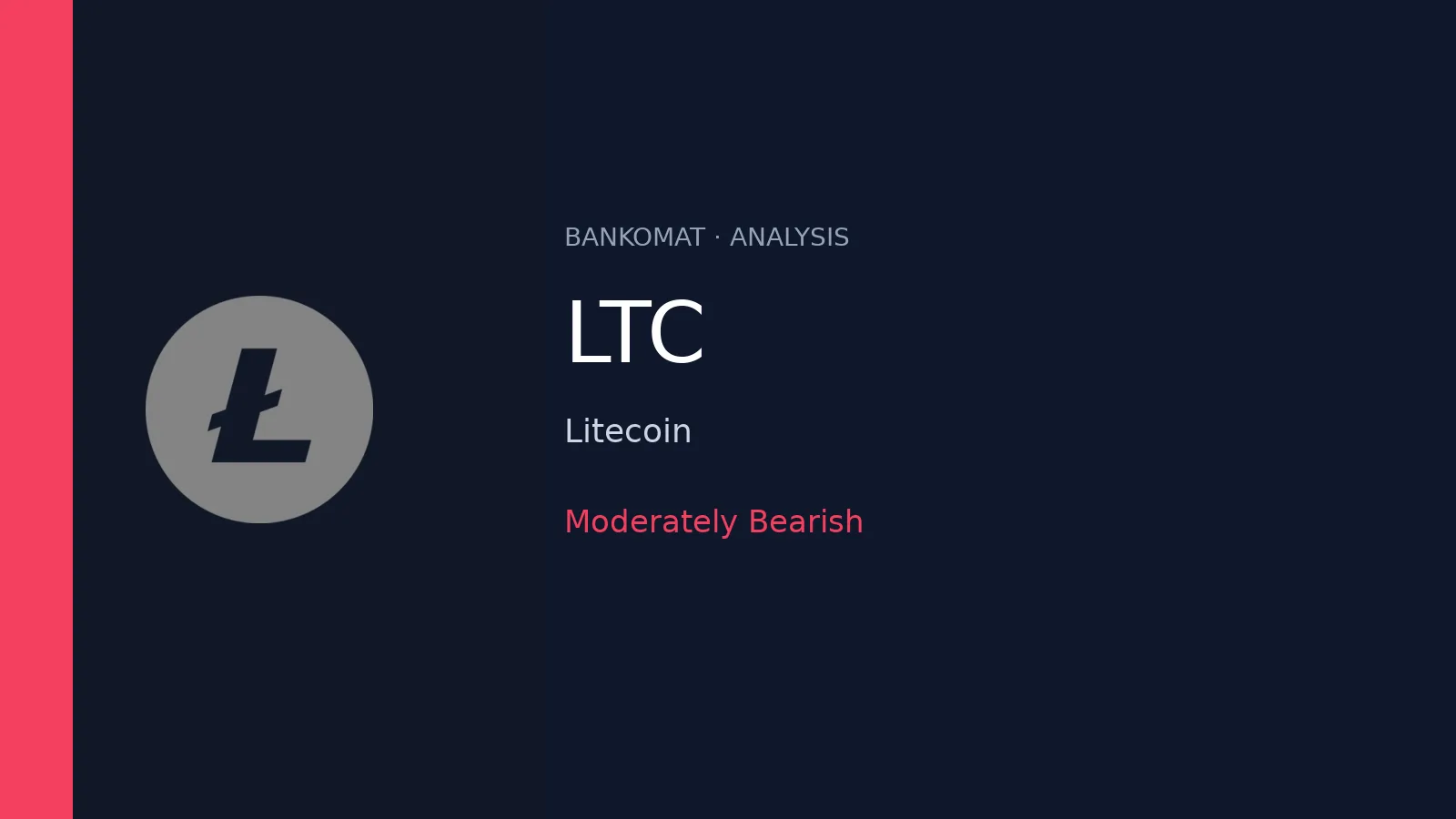 Litecoin (LTC) analysis: moderately bearish setup