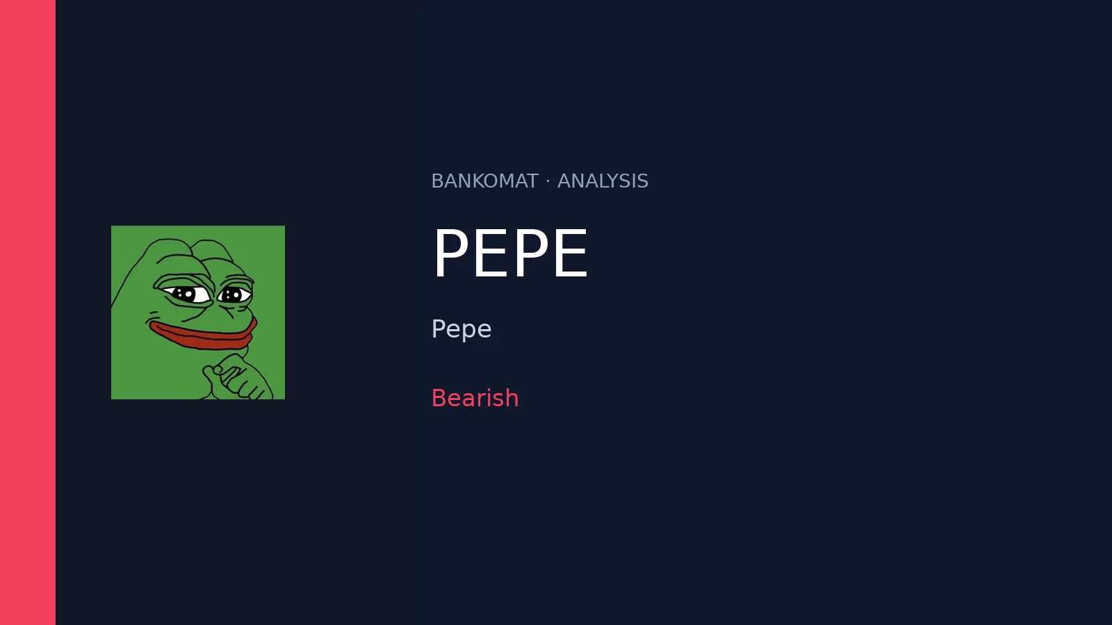 PEPE գնի վերլուծություն․ bearish թեքում՝ խառը կարճաժամկետ ազդակների ֆոնին