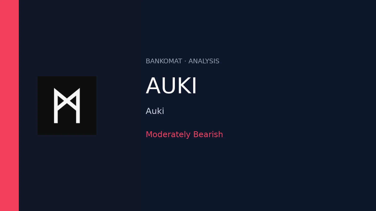 Разбор цены AUKI: умеренно медвежий фон при локальной силе